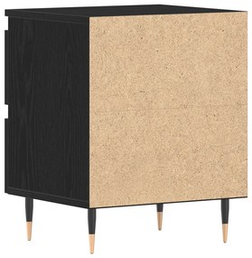 Éjjeli asztalok 2 db Fekete tölgy 40x35x50 cm Műanyag