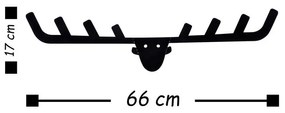 Fali Dekoráció  - Fém fali akasztó, Antler
