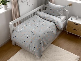 Krepp ágynemű kiságyhoz Renforcé PINTURA szürke Ágyneműhuzat mérete: 45 x 65 cm | 90 x 140 cm