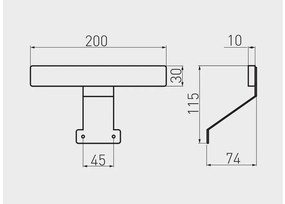 LED Lámpatest, FIDELIA, hideg fehér, 200*30mm, felületre szerelhető, 12V, 165lm, 2,6W, kábellel, csatlakozóval