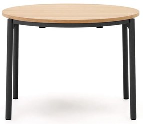 Natúr színű kerek bővíthető étkezőasztal tölgyfa dekoros asztallappal ø 90 cm Montuiri – Kave Home