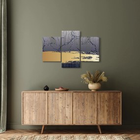 Kép - Kék és arany absztrakció N⁰1 (90x60 cm)
