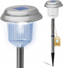 LED-es napelemes kerti lámpa Beszúrható oszlop Kültéri alkonyérzékelő