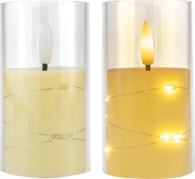 LED-es gyertya díszdróttal 9 dióda villogó láng Vergionic