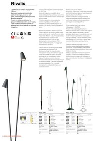 Redo 90706 - NIVALIS LED kültéri lámpa, 6,8 W, 230 V, 3000 K, 82 cm, IP65, barna