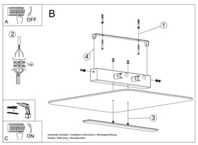 Sollux SL.1007 - Mennyezeti lámpa AZALIA 2xG9/40W/230V