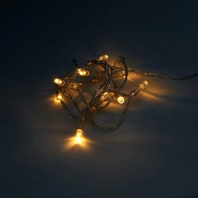 10 LIGHTS LED égősor USB csatlakozóval, átlátszó 10 égővel