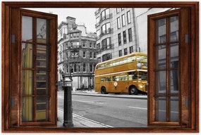 Poszterek 120x80 Sárga londoni busz