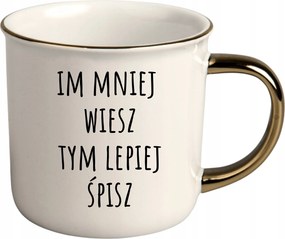 Bögre Fehér Arany Rant Vicces Ajándék Minél Kevesebbet Tudsz, Annál Jobban Alszol