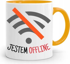 Sárga Bögre Programozó Informatika Offline Vagyok, fényképes nyomtatással