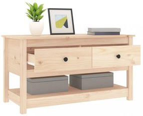 tömör fenyőfa dohányzóasztal 102 x 49 x 55 cm