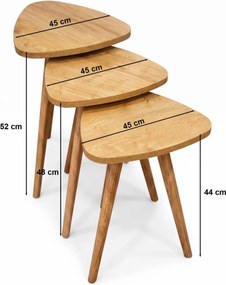 Dohányzóasztal, zafír tölgy, 45 cm – Peka452