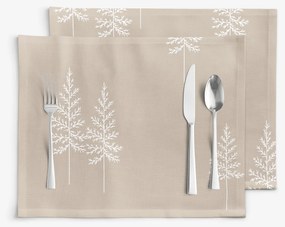 Goldea karácsonyi pamut reggeliző alátét - északi fenyők - 2db 30 x 40 cm