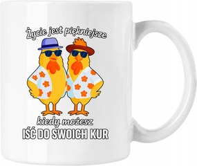 Bögre A Tyúkokhoz Vicces Fehér 330ml