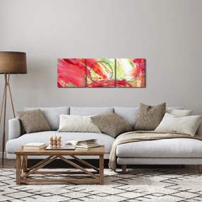 Absztrakció kép - festmény (órával) (90x30 cm)