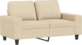 vidaXL kétszemélyes krémszínű szövetkanapé 120 cm