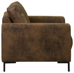 Barna bőrutánzat fotel Lofty Lilly – Miuform