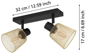 Eglo 900694 - Spotlámpa COSLADA 2xE27/40W/230V