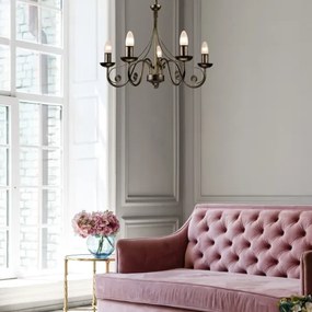 Csillár láncon DONATO 5xE14/40W/230V