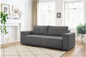 Sötétszürke kordbársony kinyitható kanapé 245 cm Nihad – Bobochic Paris