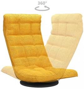 mustársárga szövet forgó matracszék