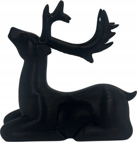 Karácsonyi figura Szarvas Fekvő Rénszarvas Dekoráció Karácsonyi dekoráció Fekete