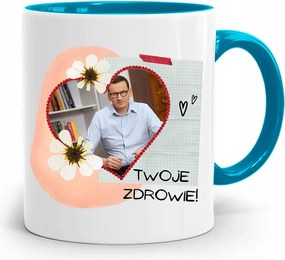 Kék Politikus Bögre Mateusz Morawiecki Miniszterelnök fényképes nyomtatással