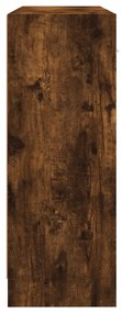 füstös tölgy színű szerelt fa tálalószekrény 91 x 28 x 75 cm