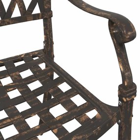 Kerti Szék párnával 2 pcs Bronz 55 x 56.5 x 91cm Alumínium