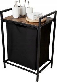 Szennyestartó Kosár Polccal 65L Fürdőszobai Polc Rendszerező