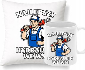 Párna Bögre Szett Vicces Ajándék Vízvezeték szerelő Kollégáknak Születésnapra