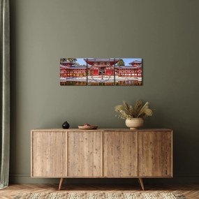 Kép - Buddhista templom (órával) (90x30 cm)