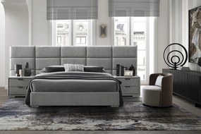Franciaágy 160 cm Lavinto (szürke) (ágyráccsal). 1028161