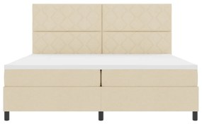 Box Spring Ágy Matracal Bézs 200x200 cm Szövet