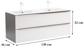 Vario Trim 120 alsó szekrény mosdóval