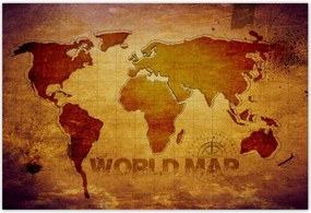 Poszterek 155x105 Barna világtérkép