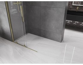Mexen Velar, tolóajtó a nyílásba Walk-In 110 cm, 8 mm átlátszó üveg, arany fényes, 871-110-000-03-50