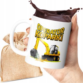 Nyomott Mintás Bögre Kotrógép Operatok Kotrógép Ideális Kávézáshoz 330 ML