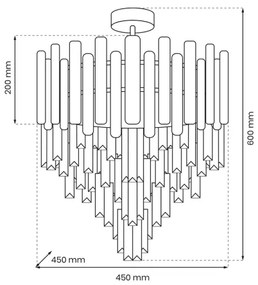 Csillár rúdon MADISON 9xE14/40W/230V arany