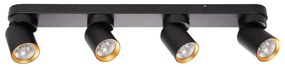 Spotlámpa ANDY 4xGU10/8W/230V fekete/arany
