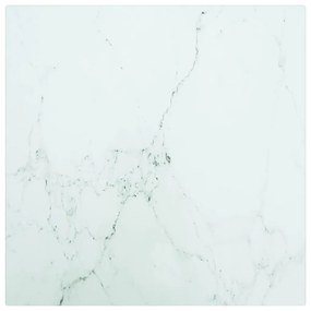 fehér edzett üveg asztallap márványdizájnnal 30 x 30 cm 6 mm