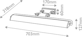 Elstead WINCHFIELD-PLL-AB - Képmegvilágító lámpa WINCHFIELD 4xE14/40W/230V arany