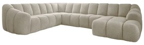 Bézs sarokkanapé (bal oldali-U alakú) Shell – Miuform