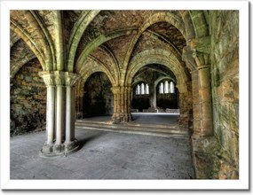 Poszterek keretben 40x30 A kastély belseje Oszlopok és építészeti boltívek