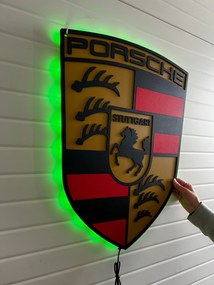 Vászonkép Fa Logo Porcshe Led Fali dekoráció 3D kép