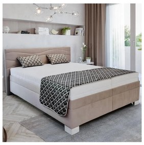 Kárpitozott WINDSOR ágy matraccal 180x200 cm bézs