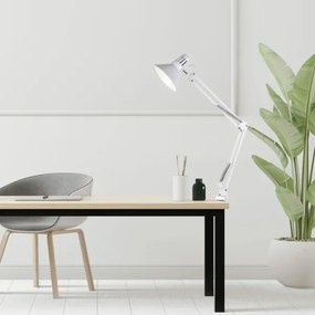 Csíptetős asztali lámpa WORKER 1xE27/10W/230V fehér