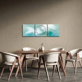 Kép - hal (órával) (90x30 cm)