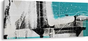 Kép - Türkiz absztrakció (120x50 cm)