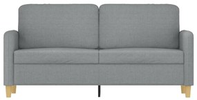 vidaXL kétszemélyes világosszürke szövetkanapé 140 cm